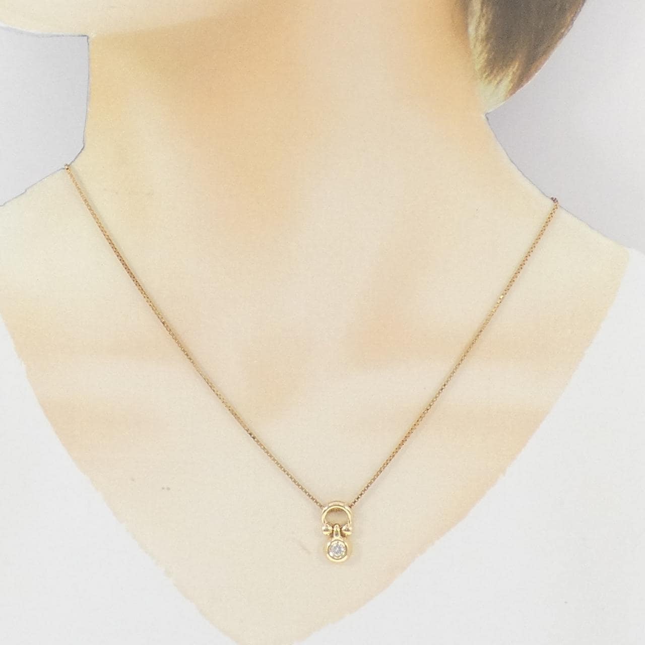 K18YG ダイヤモンド ネックレス 0.12CT