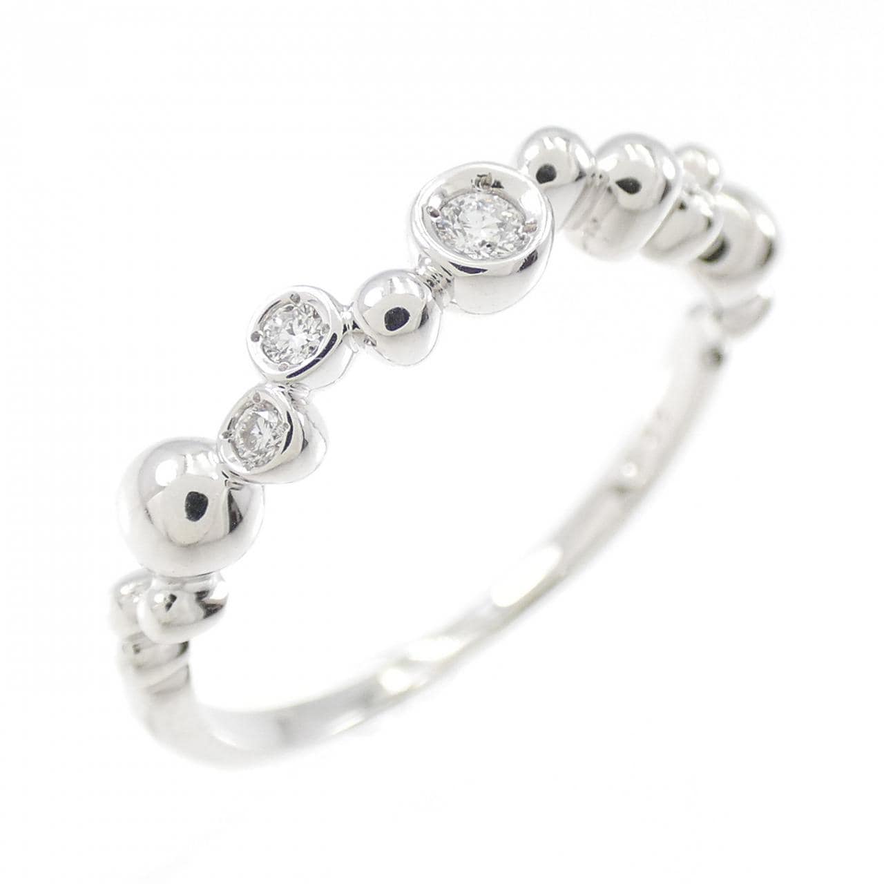 K18WG ダイヤモンド リング 0.06CT