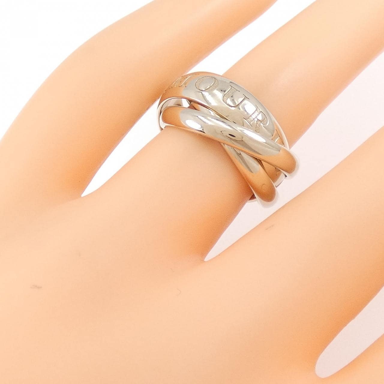カルティエ トリニティ リング カルティエ] Cartier ﾄﾘﾆﾃｨﾘﾝｸﾞ WG 1998年X'mas限定 高価買取り