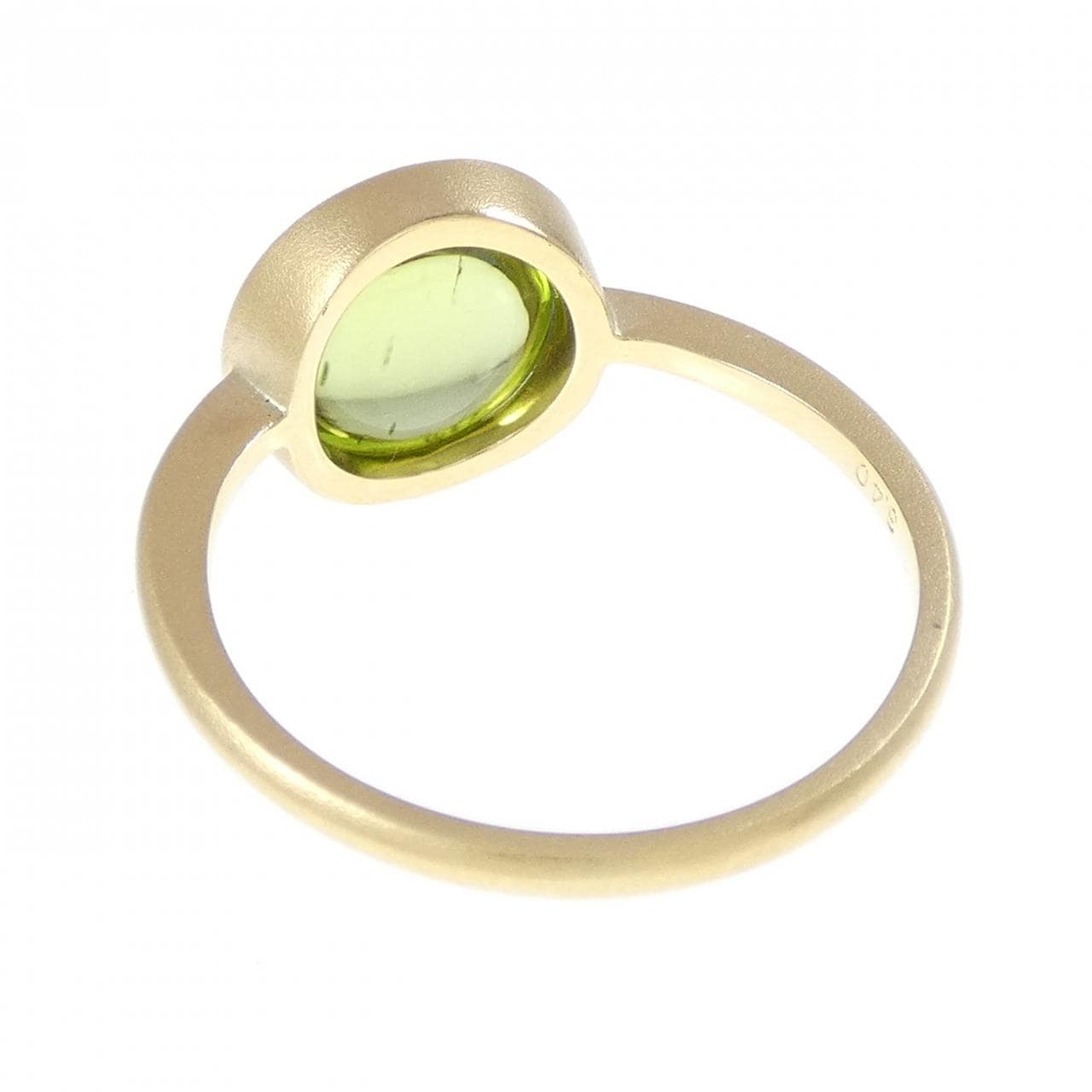 K18YG ペリドット リング 3.40CT