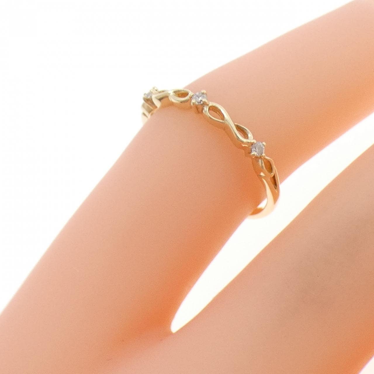 K10YG ダイヤモンド ピンキー リング