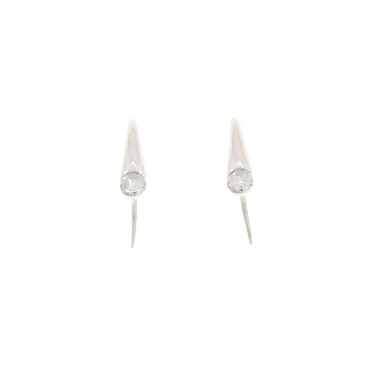 K18WG ダイヤモンド ピアス 0.2CT