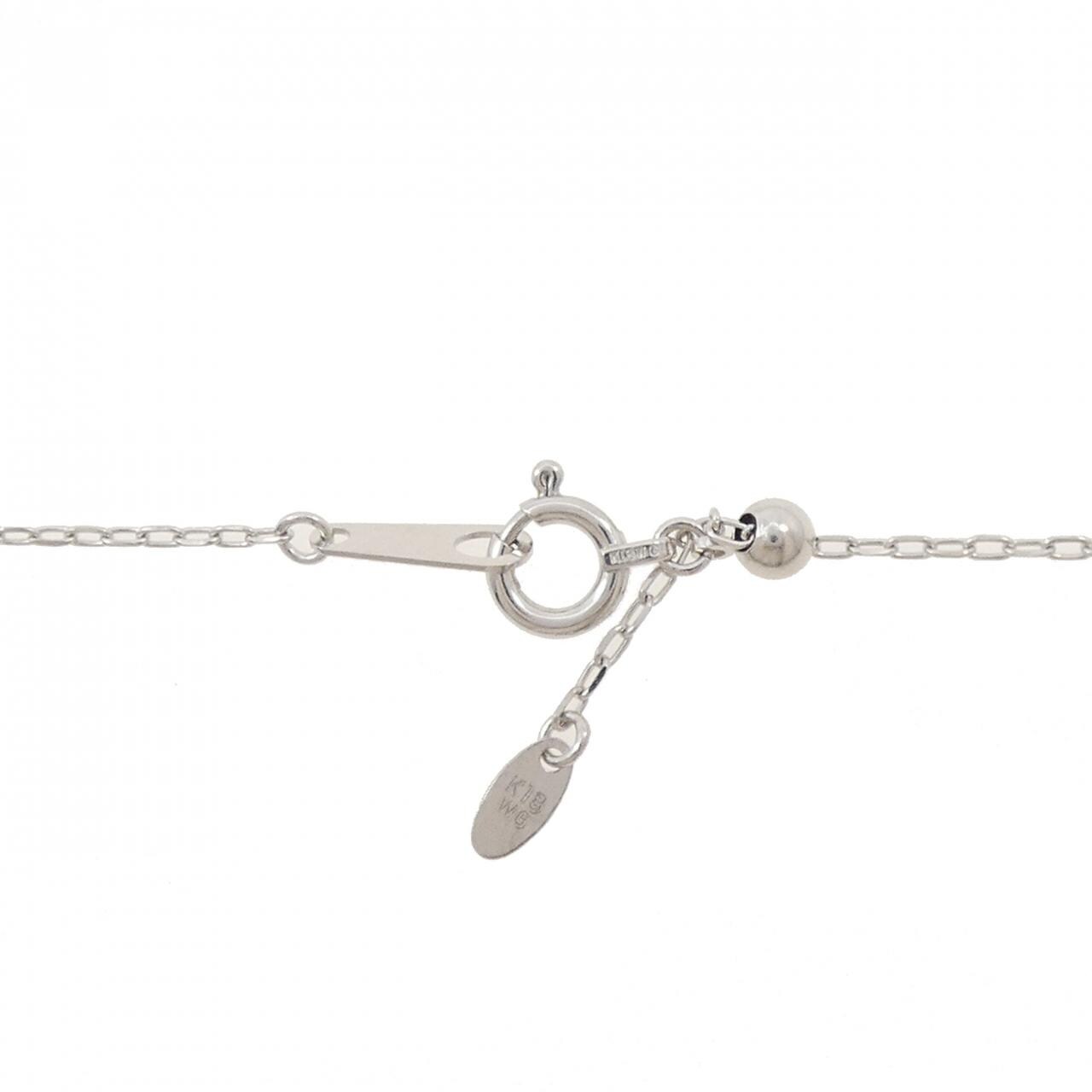 K18WG ダイヤモンド ネックレス 0.15CT