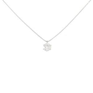 PT900/PT850 ソリティア ダイヤモンド ネックレス 0.701CT