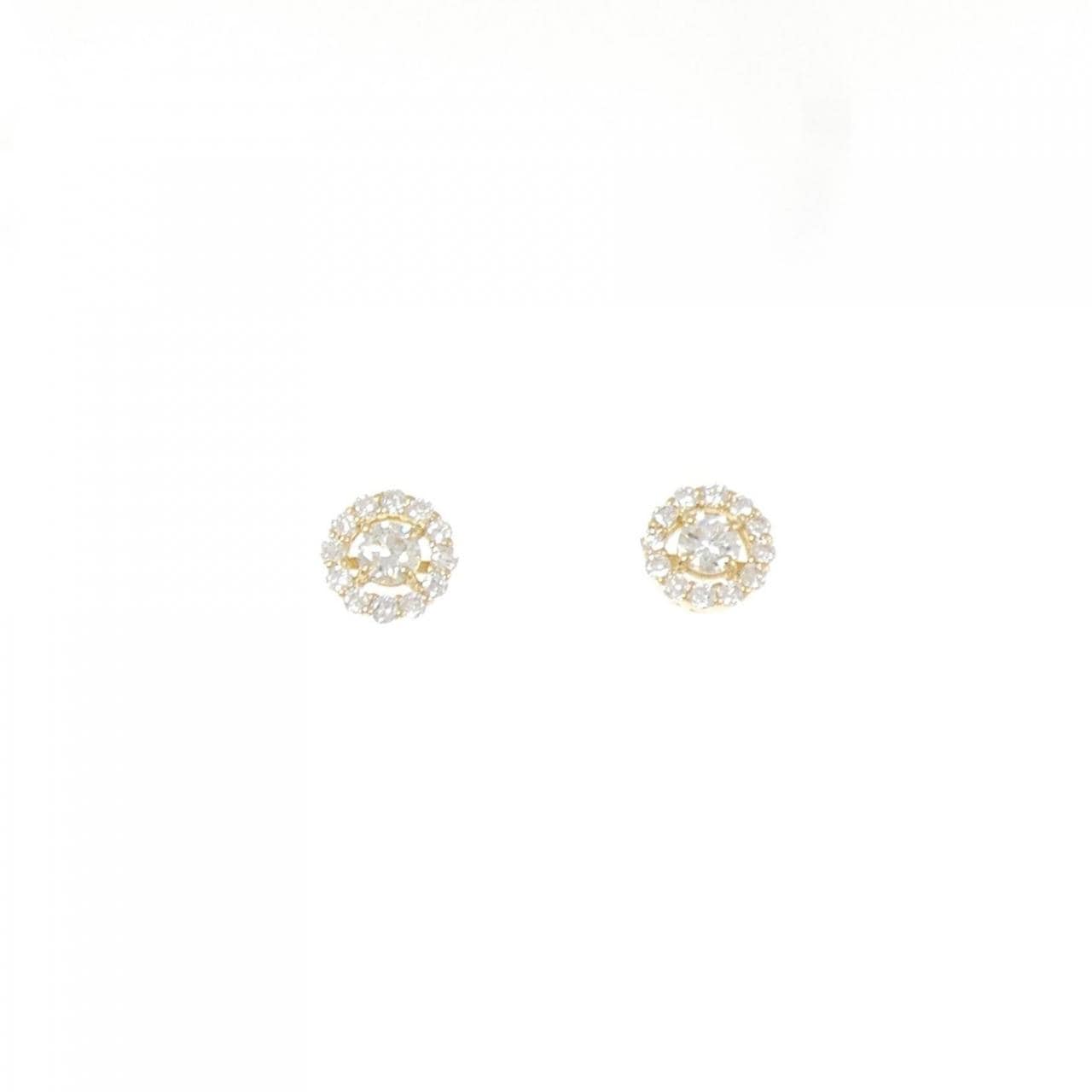 [再加工款] K18YG钻石耳环0.40CT