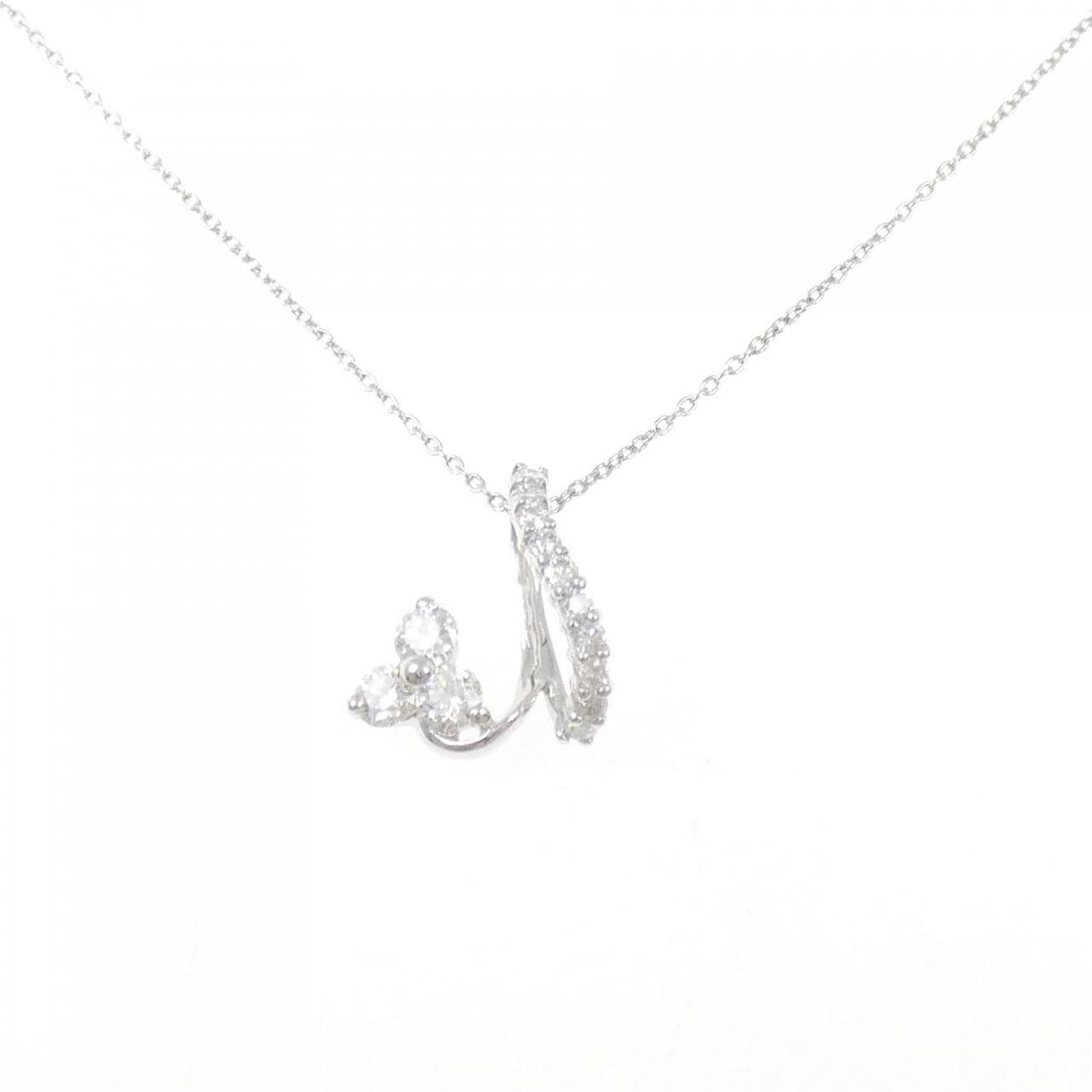 K18WG ダイヤモンド ネックレス 0.375CT