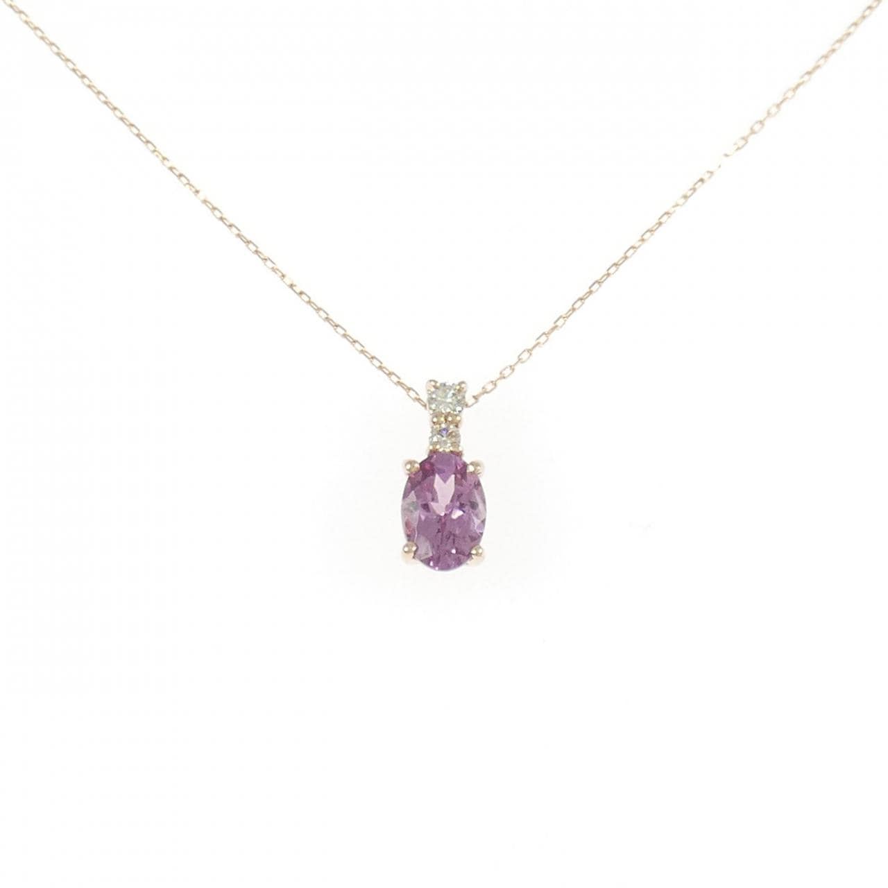 K18PG ガーネット ネックレス 0.60CT