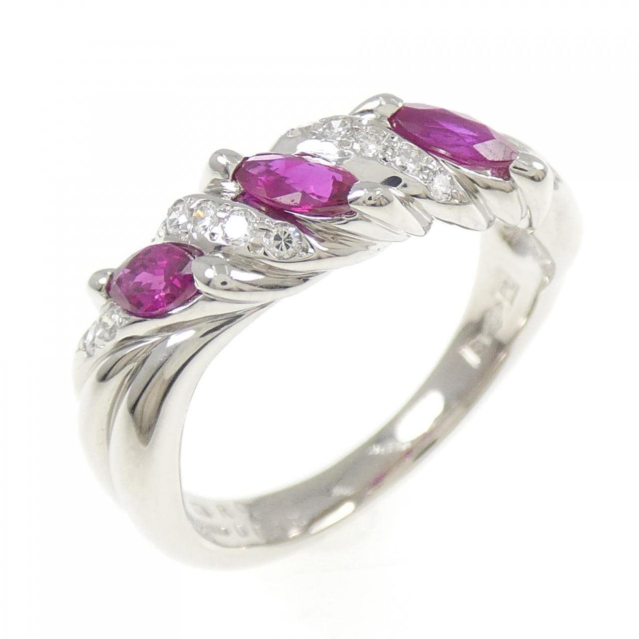 PT900 Ruby Ring 0.62CT