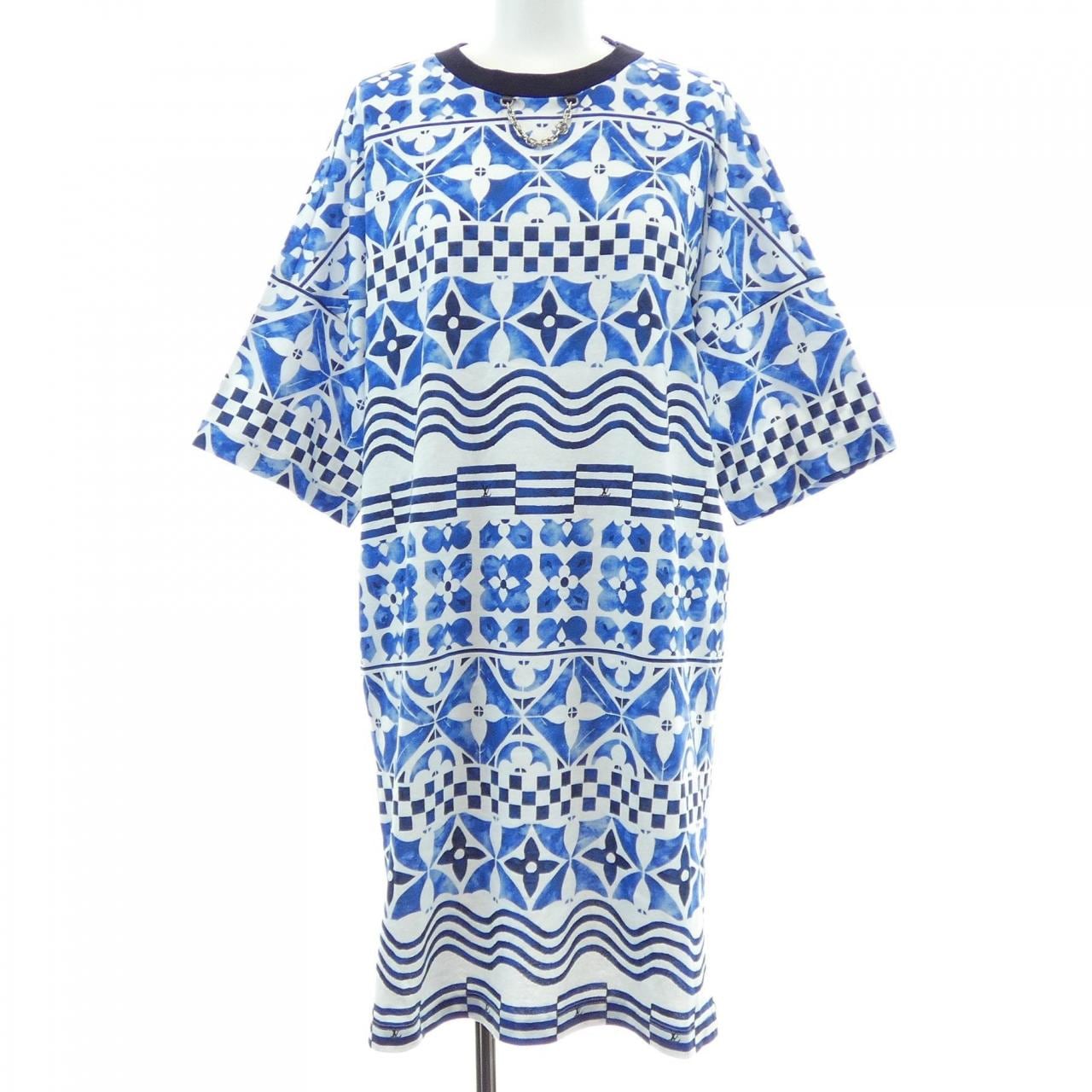 ルイヴィトン LOUIS VUITTON モノグラムタイルプリントTシャツドレス FPJD08EEV カットワンピース