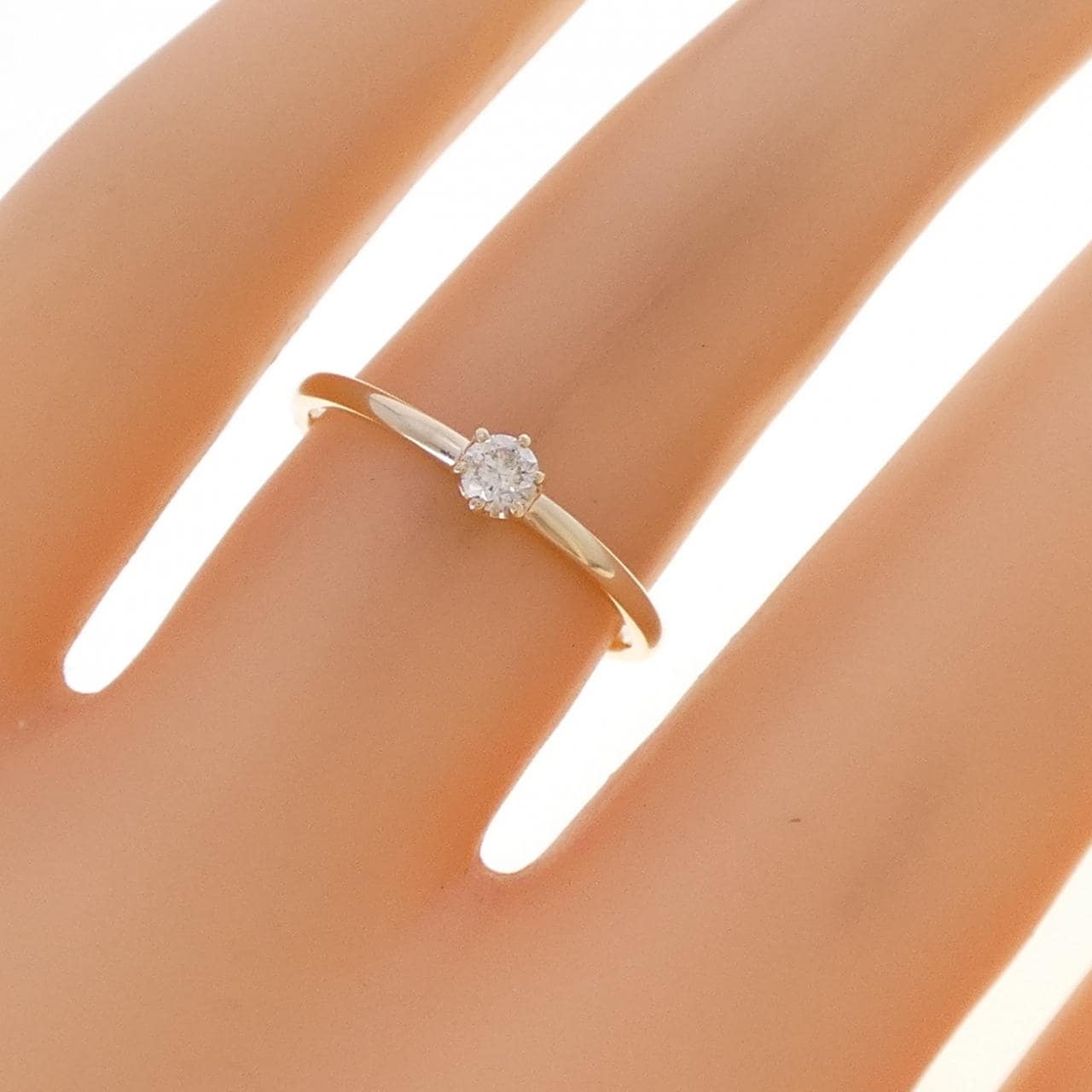 K10YG ダイヤモンド リング 0.10CT