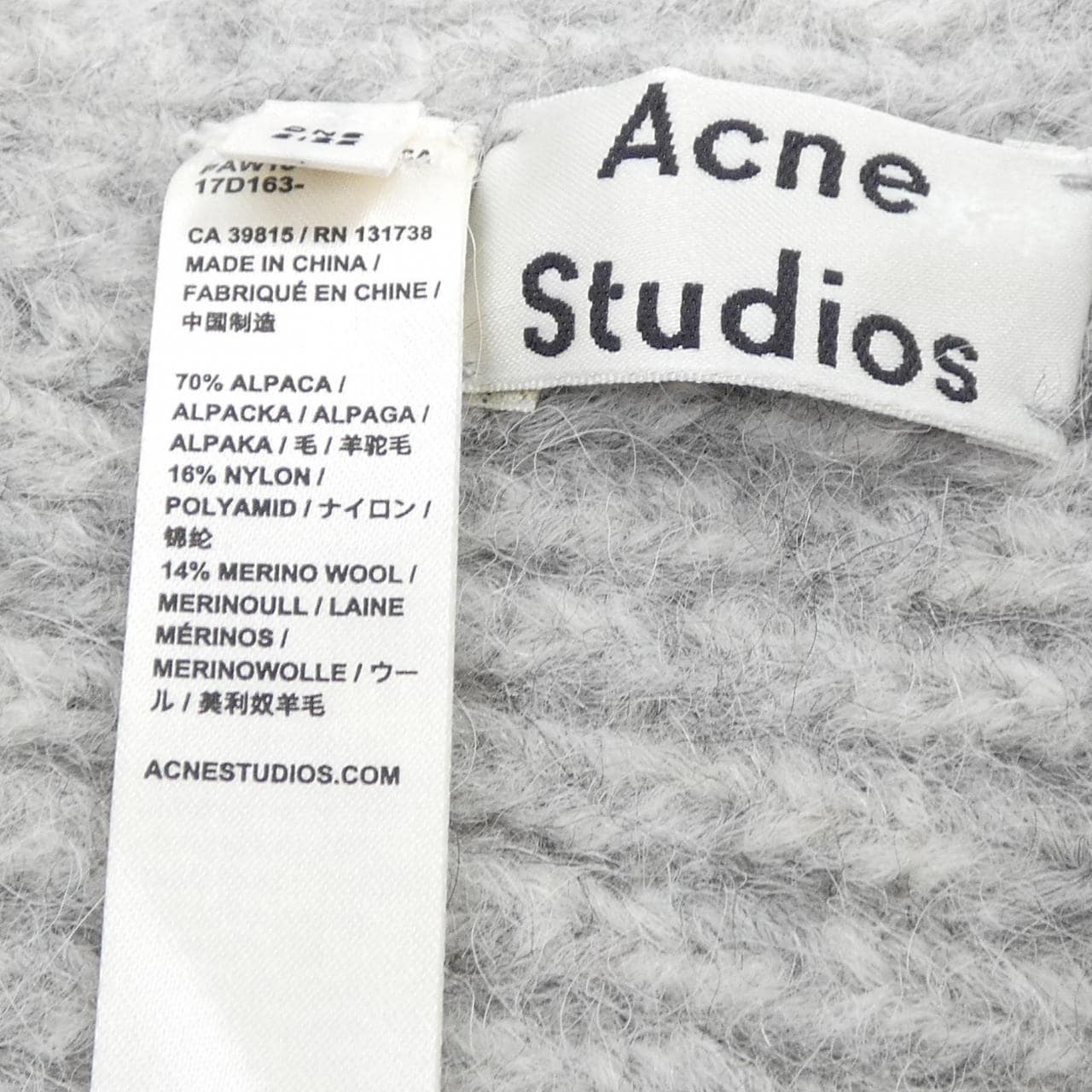 アクネストゥディオズ ACNE STUDIOS MUFFLER