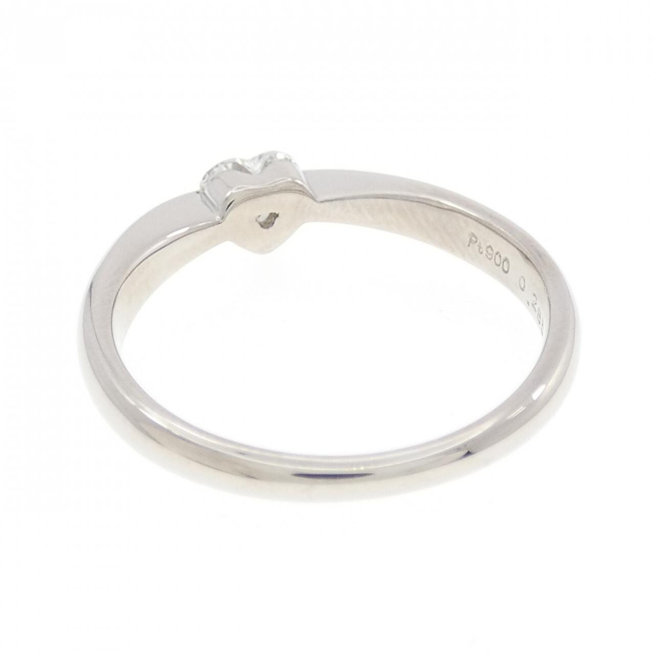 PT900 ハート ダイヤモンド リング 0.285CT