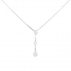 PT900/PT850 スリーストーン ダイヤモンド ネックレス 0.50CT