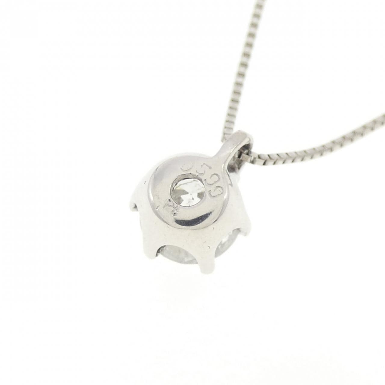 PT/PT850 ソリティア ダイヤモンド ネックレス 0.599CT