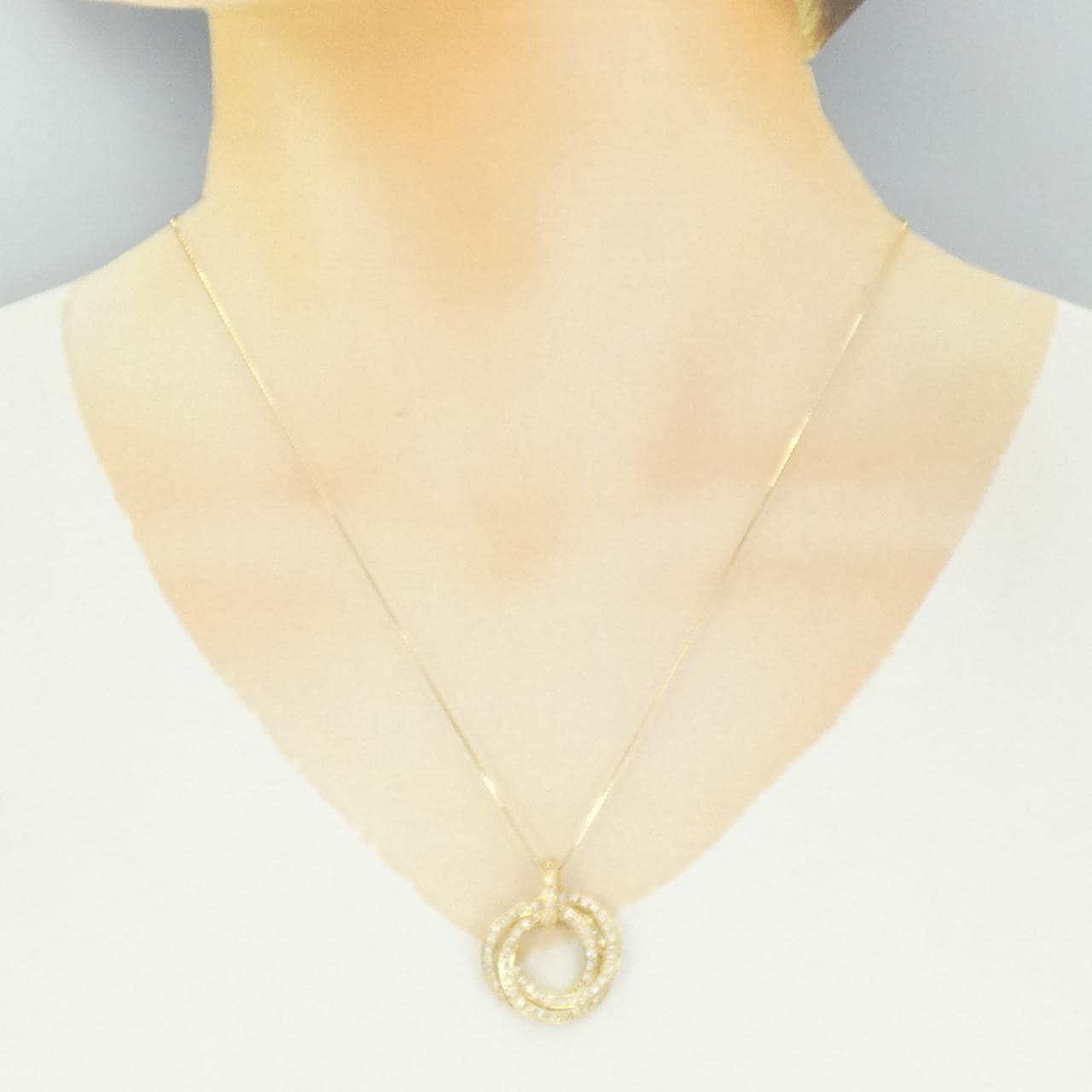 K18YG ダイヤモンド ネックレス 1.01CT