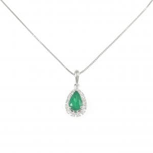 PT900/PT850 エメラルド ネックレス 0.66CT