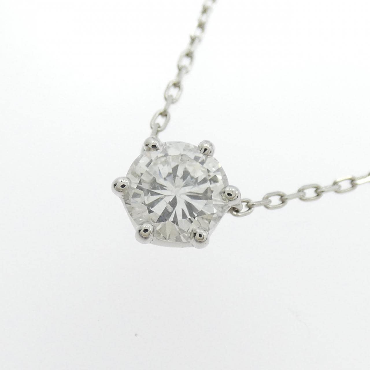 PT900/PT850 ソリティア ダイヤモンド ネックレス 0.557CT