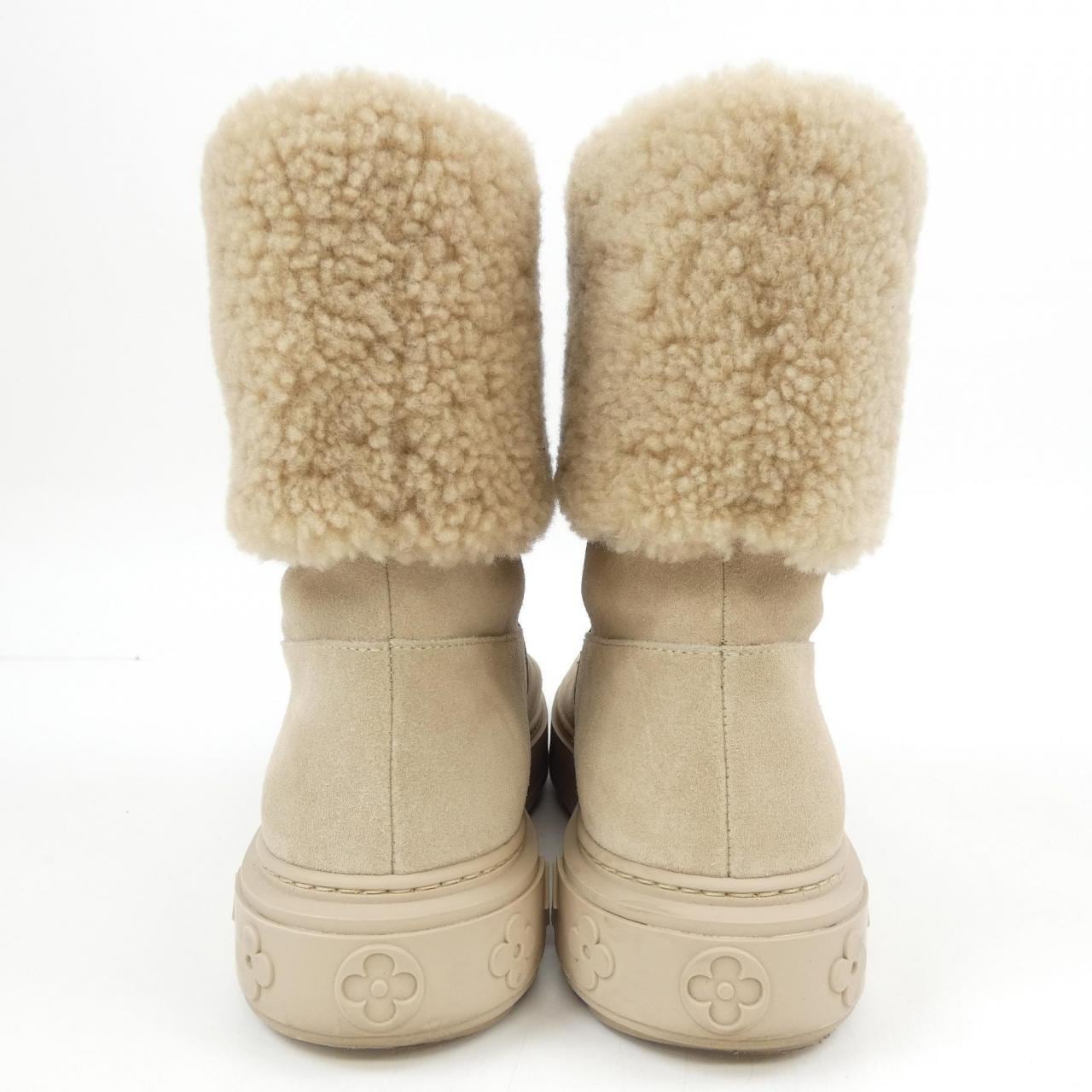 ルイヴィトン LOUIS VUITTON ロゴ スエード スノードロップライン ブーツ