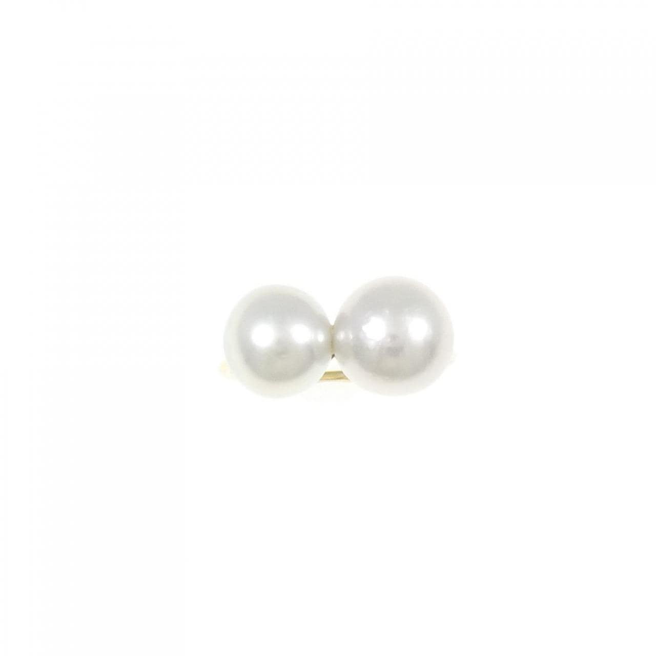 K18YG Akoya pearl ring