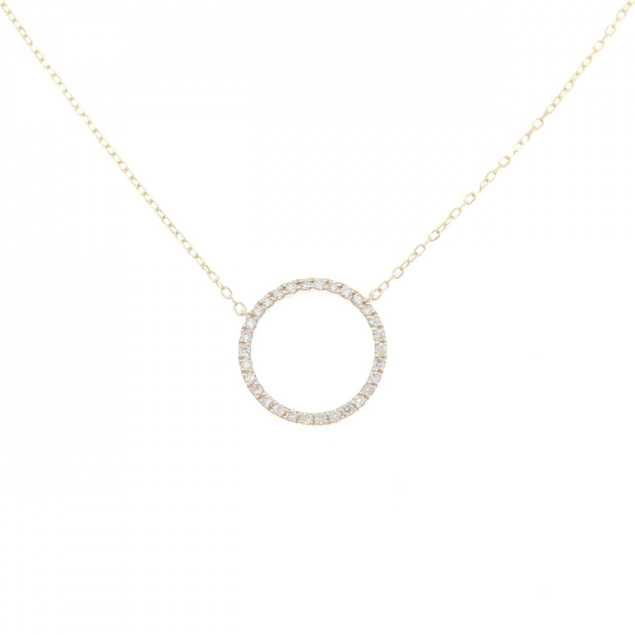 K10YG ダイヤモンド ネックレス 0.18CT