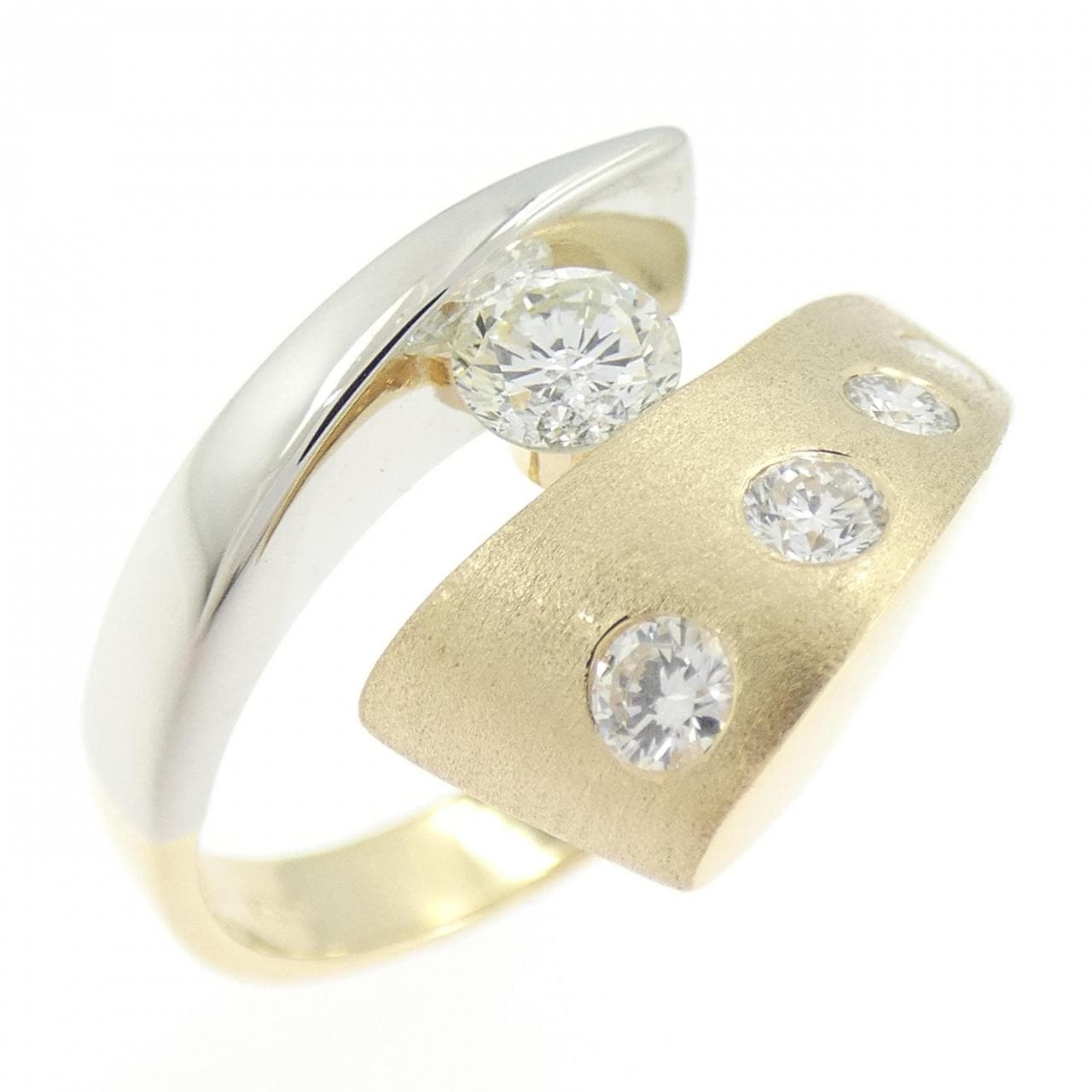 K18YG/PT900 ダイヤモンド リング 0.47CT