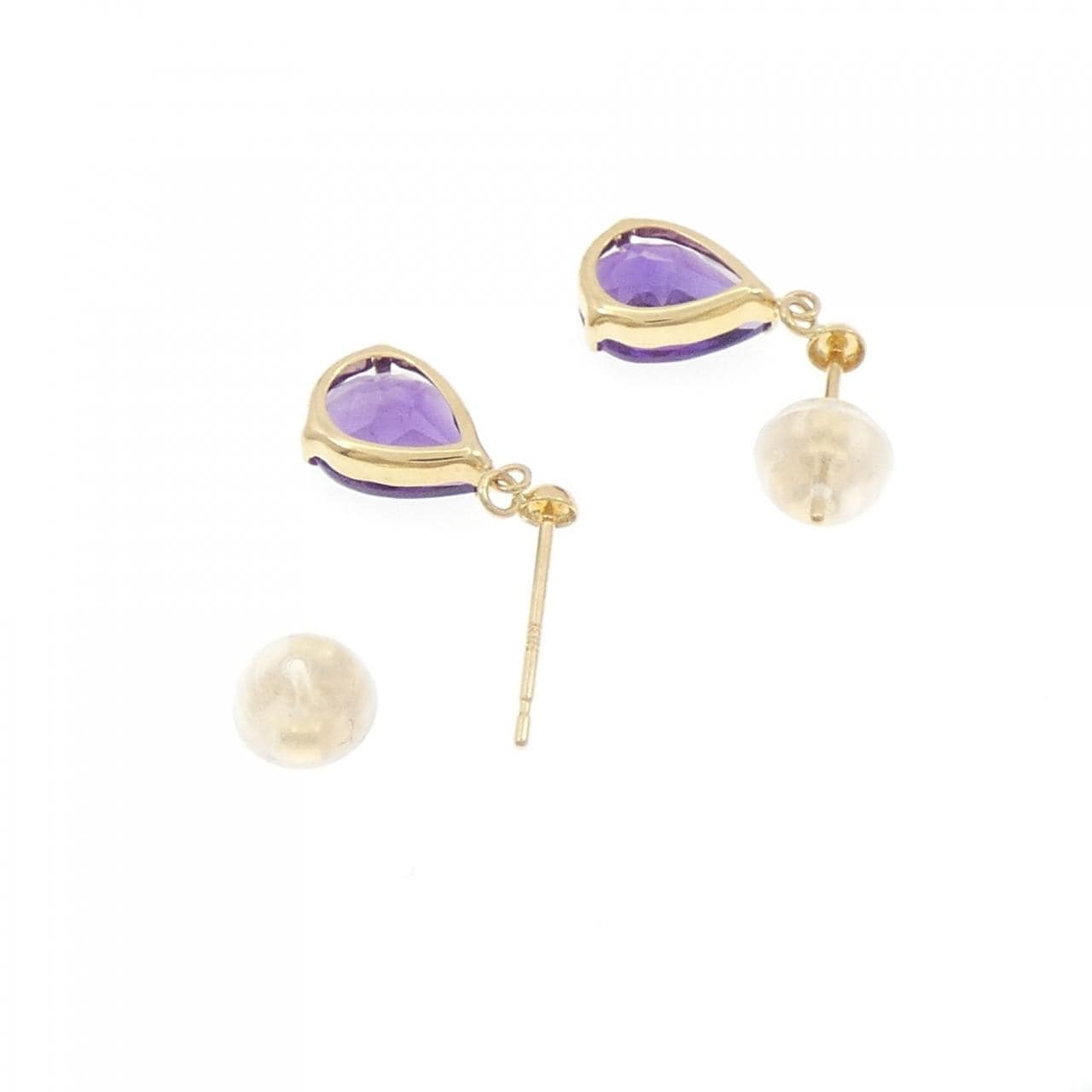 K18YG amethyst earrings