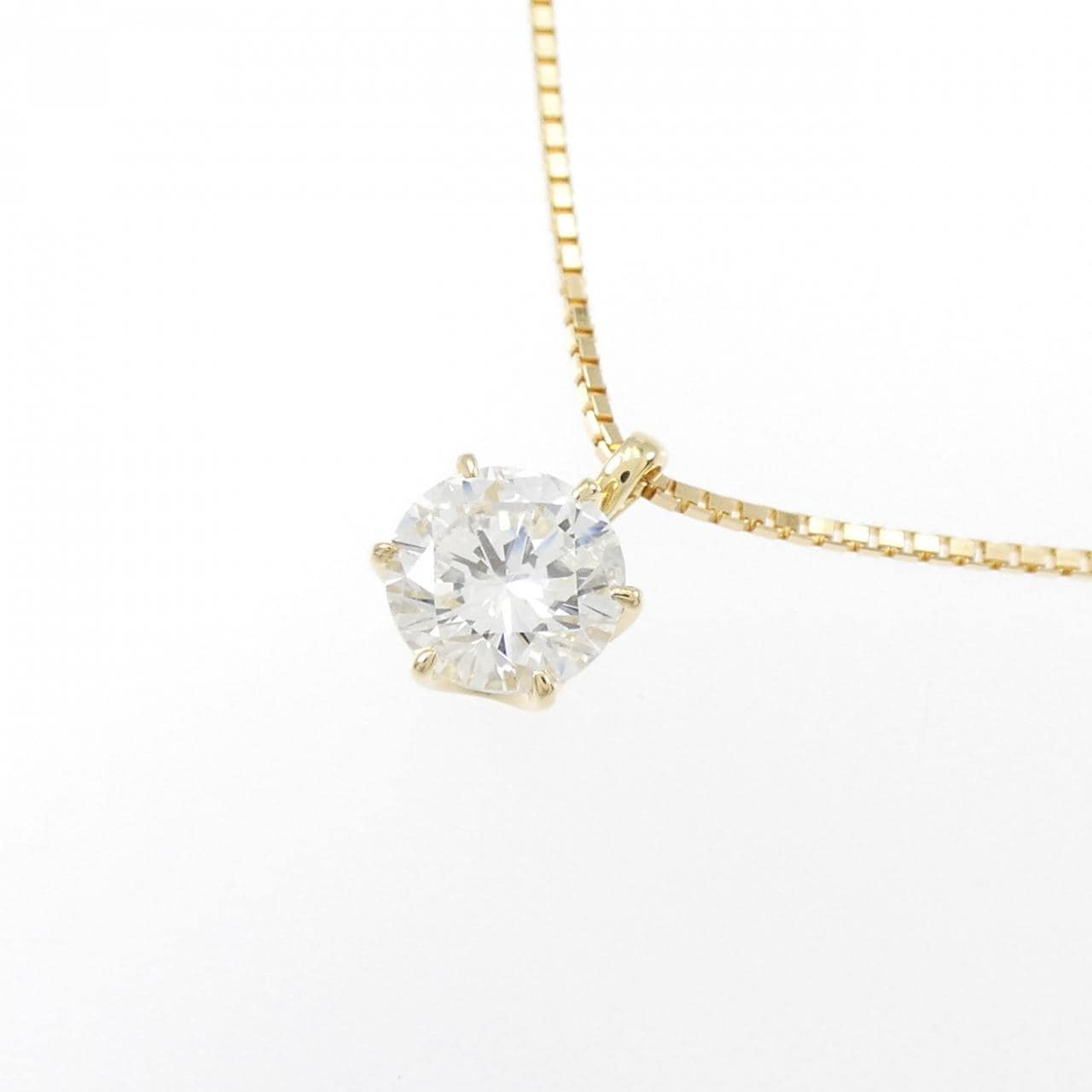 [BRAND NEW] K18YG Diamond Necklace 0.722CT H SI1 VG