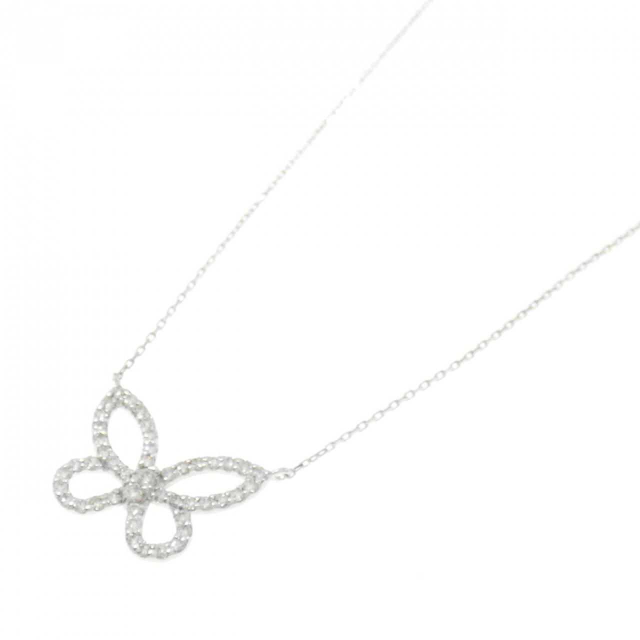 コメ兵｜K18WG バタフライ ダイヤモンド ネックレス 0.50CT｜ジュエリー｜ネックレス｜【公式】日本最大級のリユースデパートKOMEHYO