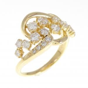 K18YG ダイヤモンド リング 0.68CT