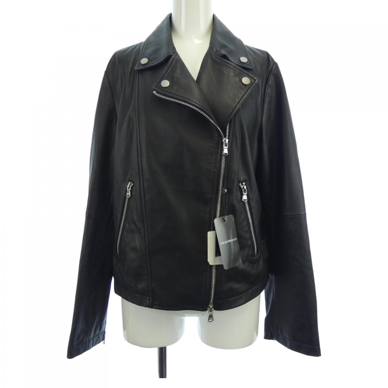 エンポリオアルマーニ EMPORIO ARMANI レザーライダースジャケット