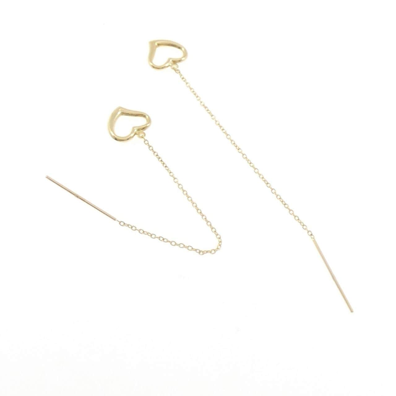 K18YG ハート ピアス