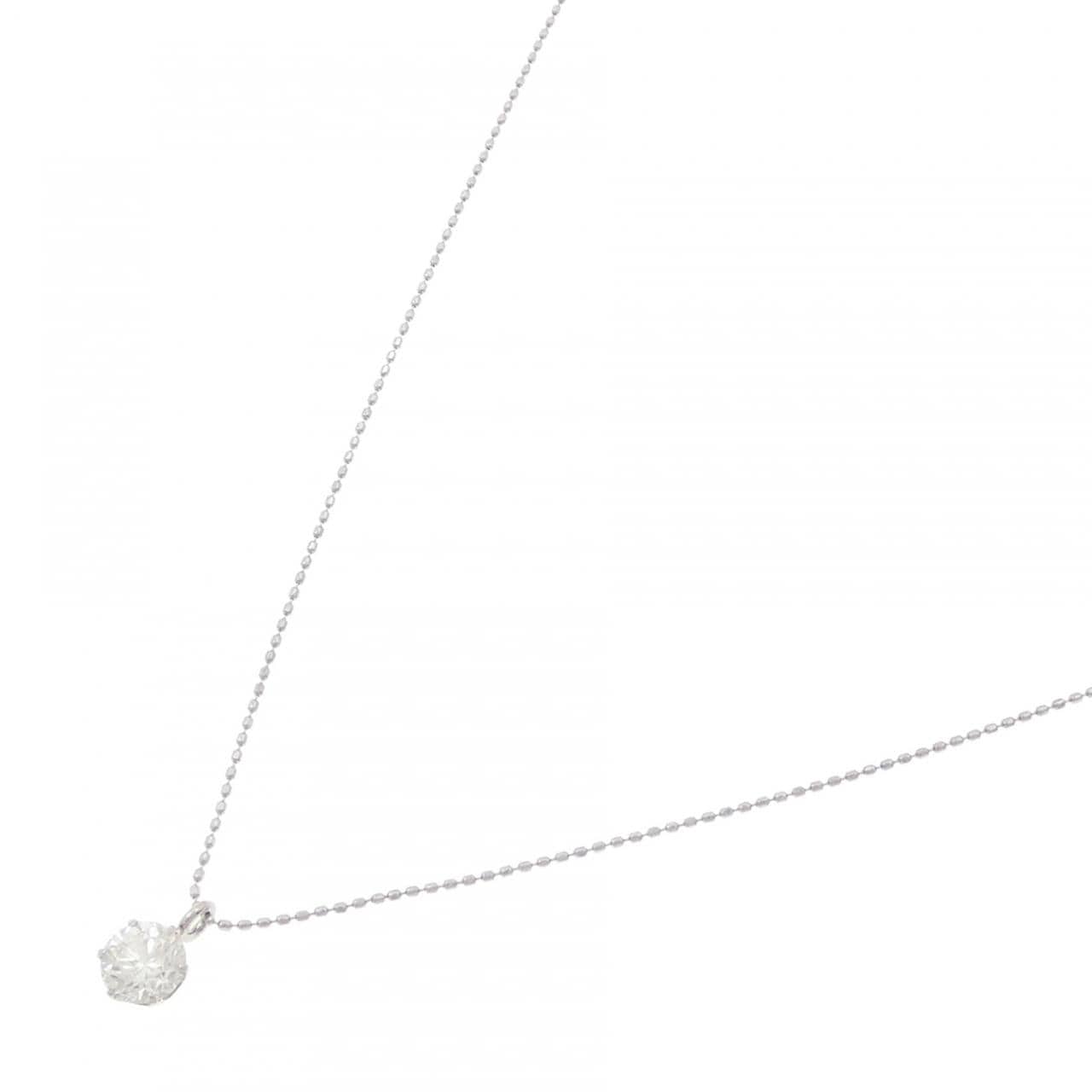 K18WG ソリティア ダイヤモンド ネックレス 0.341CT