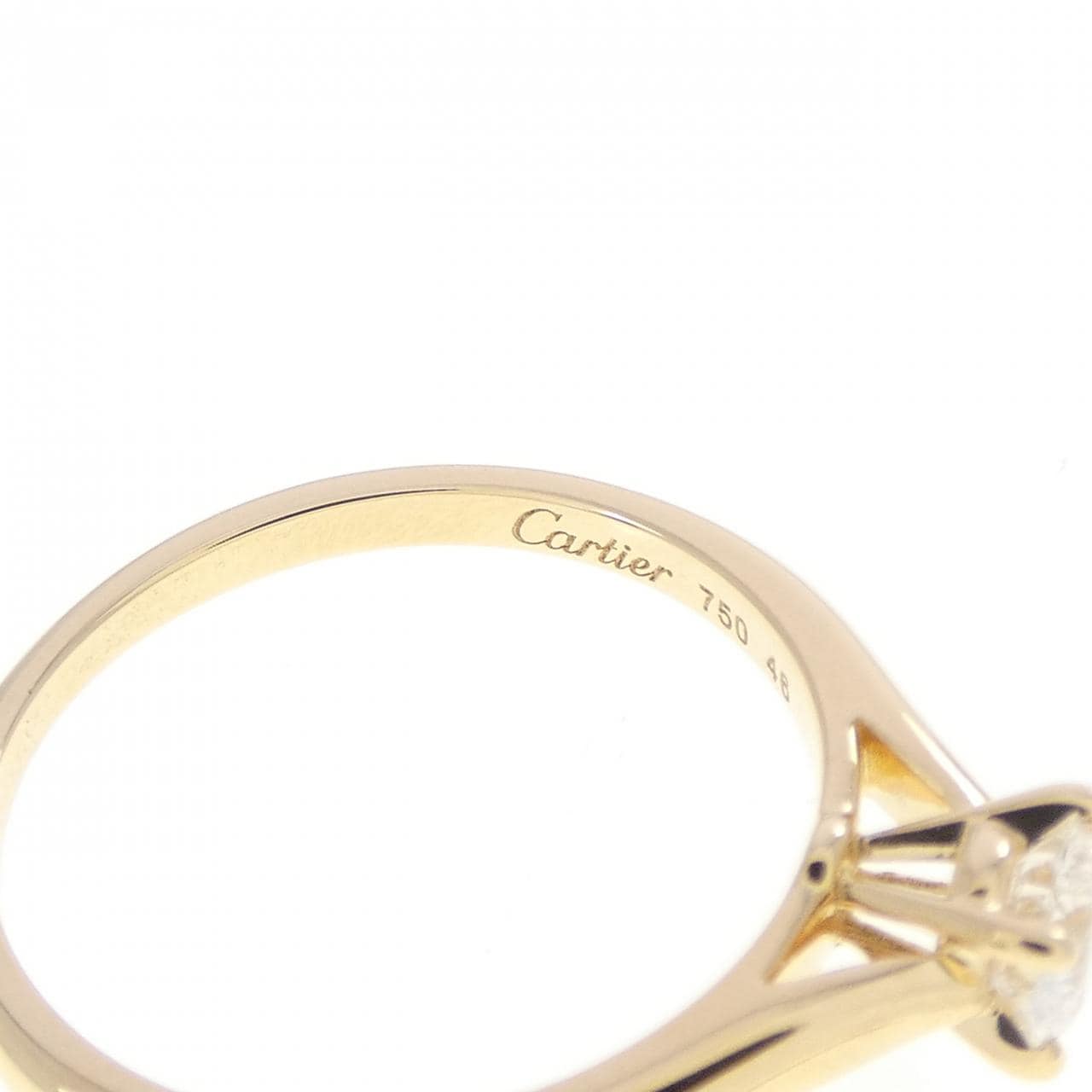 カルティエ ダイヤモンド リング 0.22CT E VS1 EXT