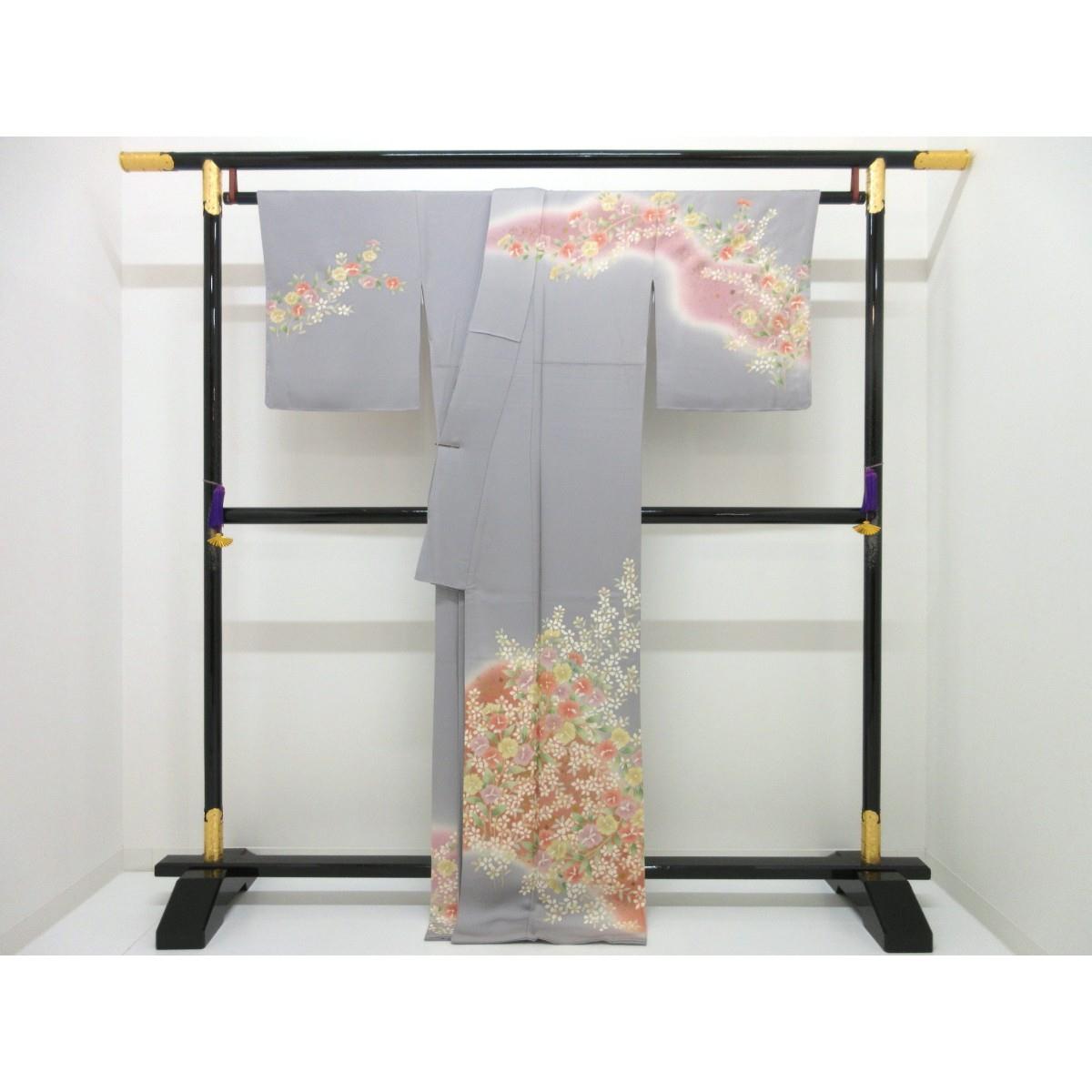 【未使用品】訪問着　友禅金彩加工　ボカシ刺繍入り