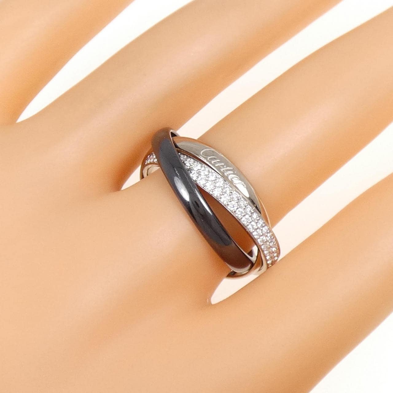 Cartier Trinity black and white small ring