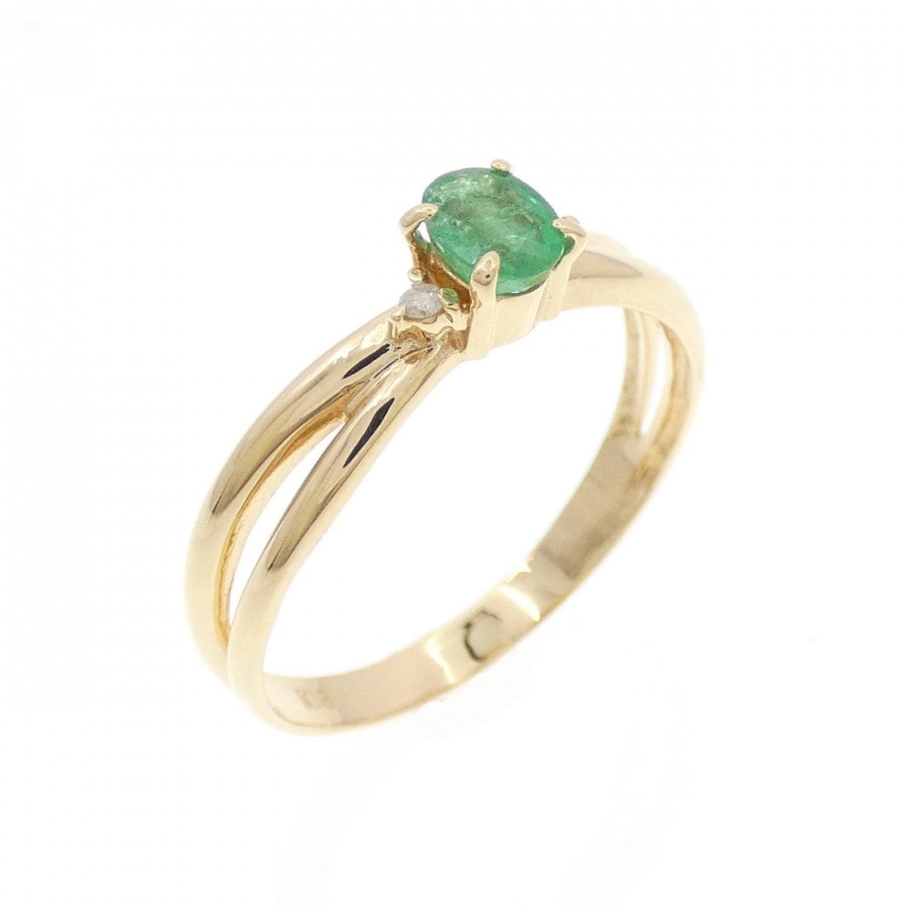 K18YG エメラルド リング