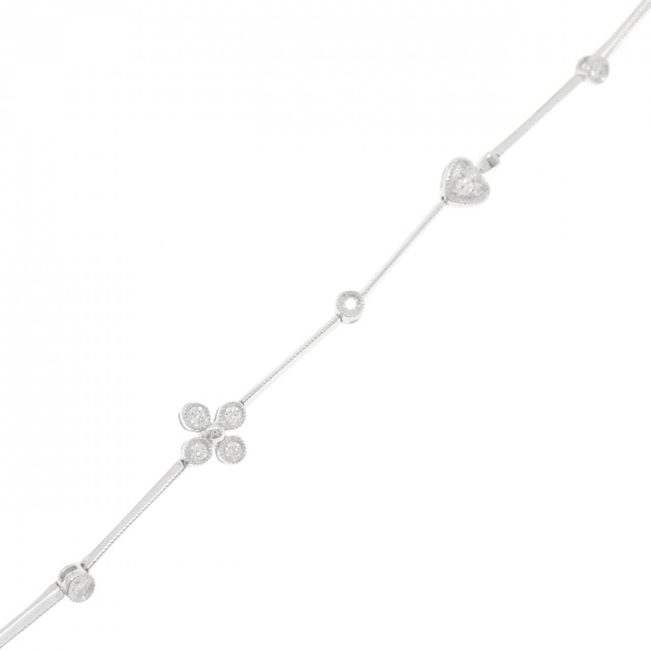 750WG 花心钻石手链 0.20CT