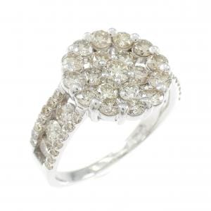 K18WG ダイヤモンド リング 2.00CT