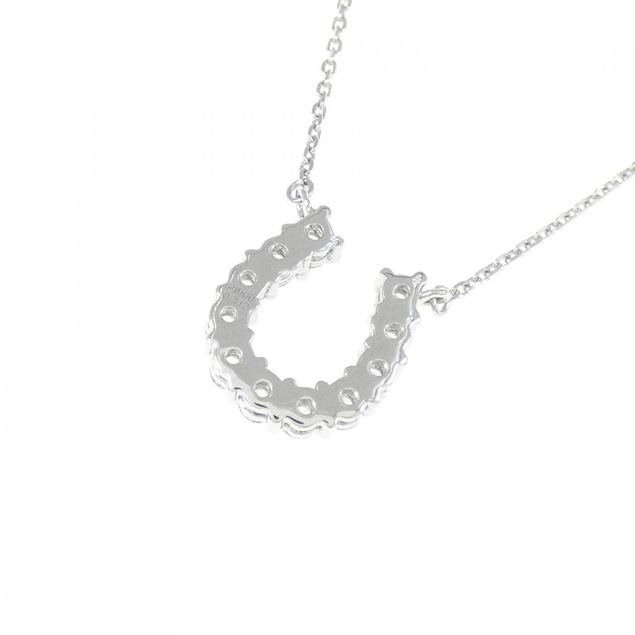 [新品] PT900/PT850 馬蹄形鑽石項鍊 0.312CT