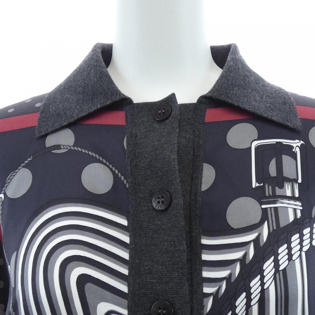 エルメス HERMES クリッククラック ア ポア CLIC CLAC A POIS ツイルレーヌ. ワンピース