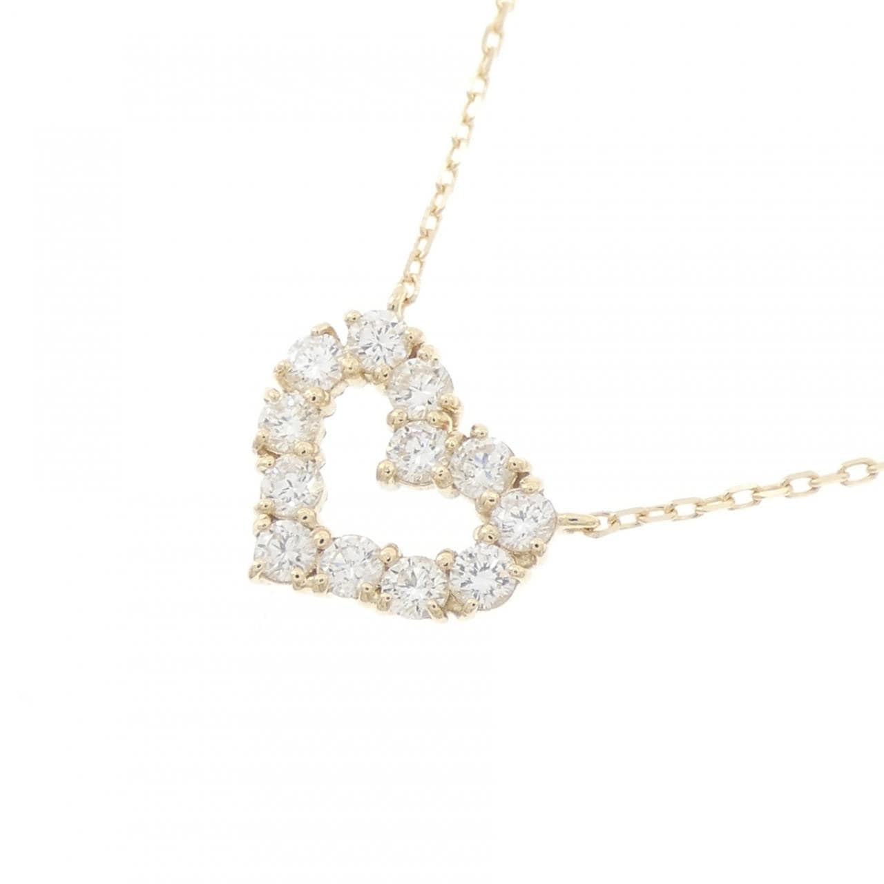 【リメイク】K10YG ハート ダイヤモンド ネックレス 0.30CT