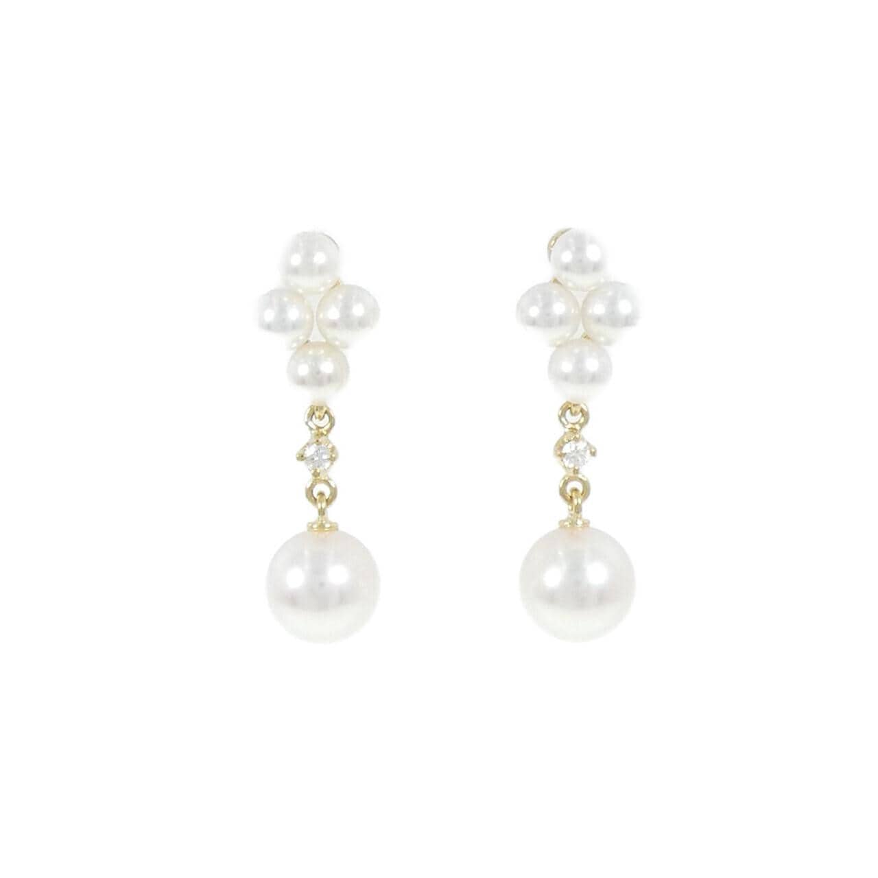 K18YG Akoya pearl earrings