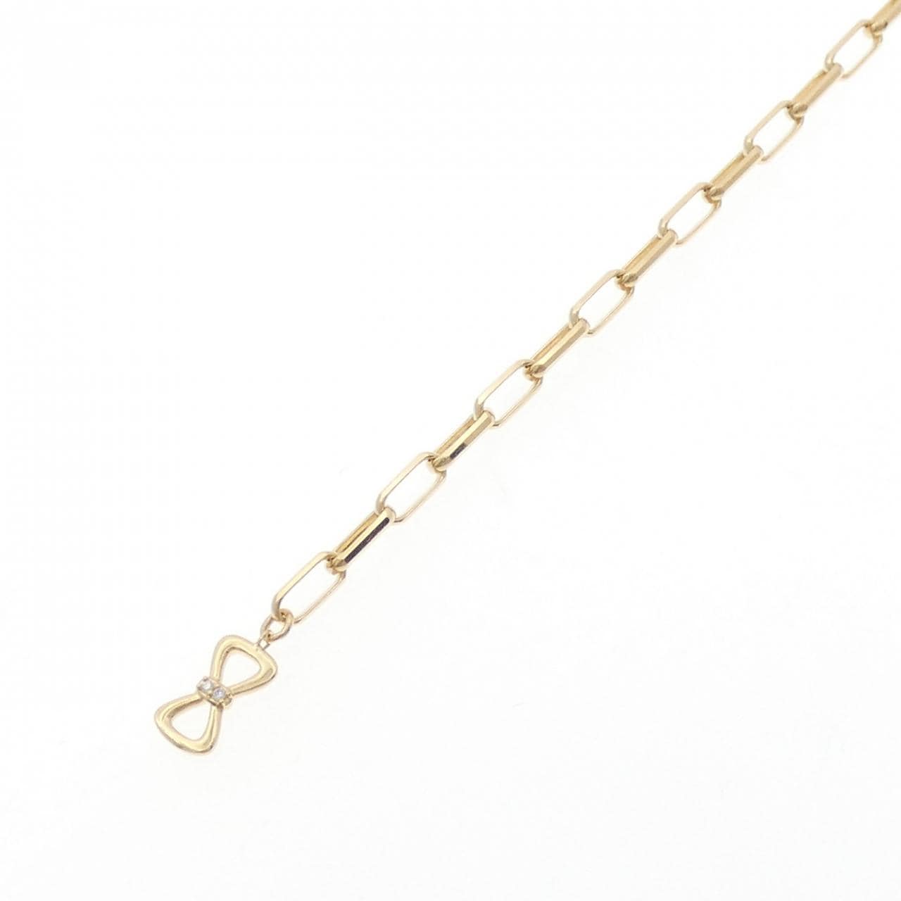 K18YG リボン ブレスレット