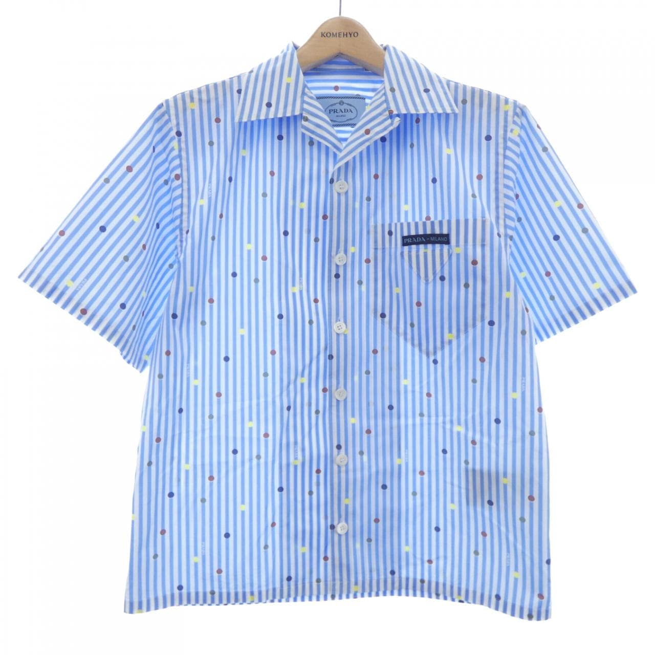 プラダ PRADA トライアングルロゴ UCS339 S221 10NG S／Sシャツ