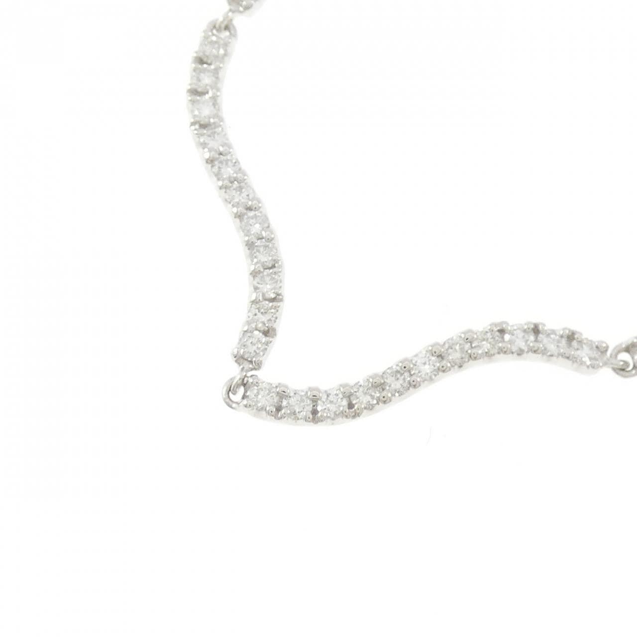 K18WG ダイヤモンド ネックレス 3.50CT