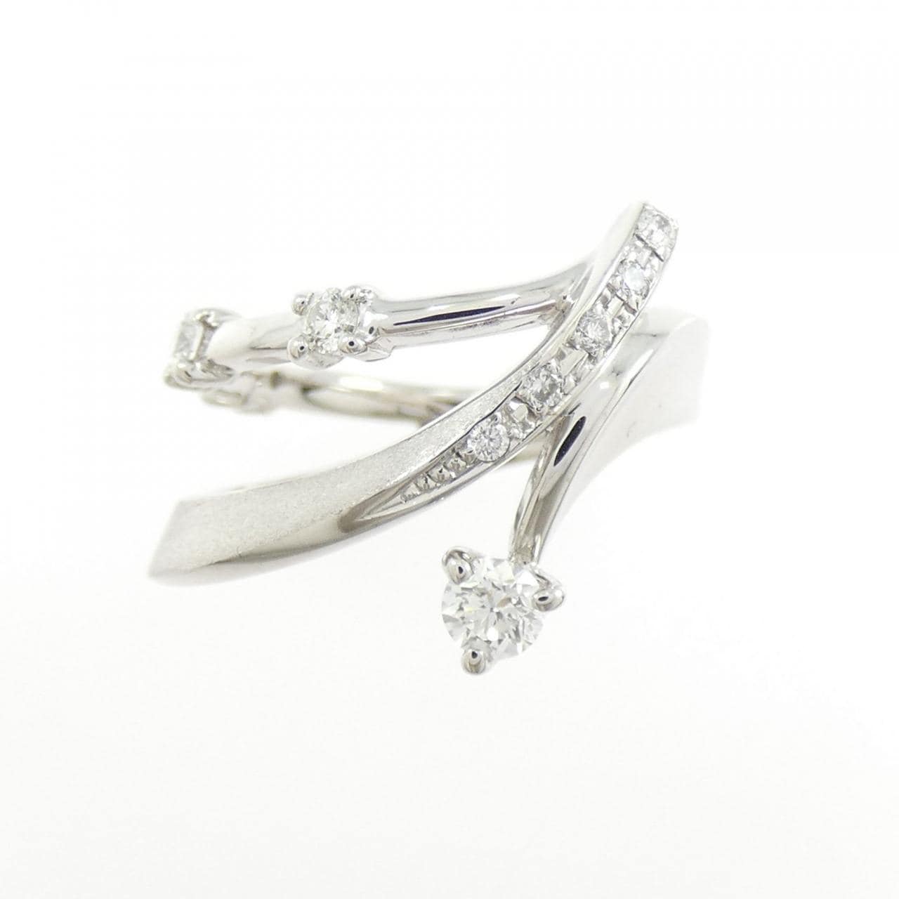 K18WG ダイヤモンド リング 0.10CT
