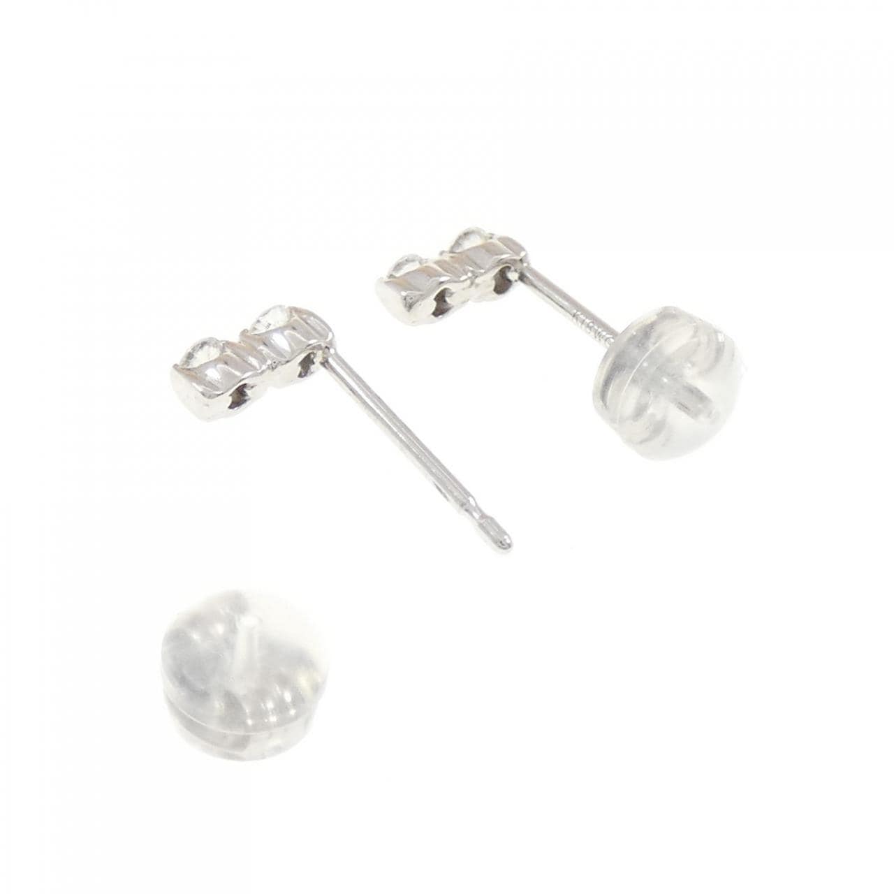 K18WG ダイヤモンド ピアス