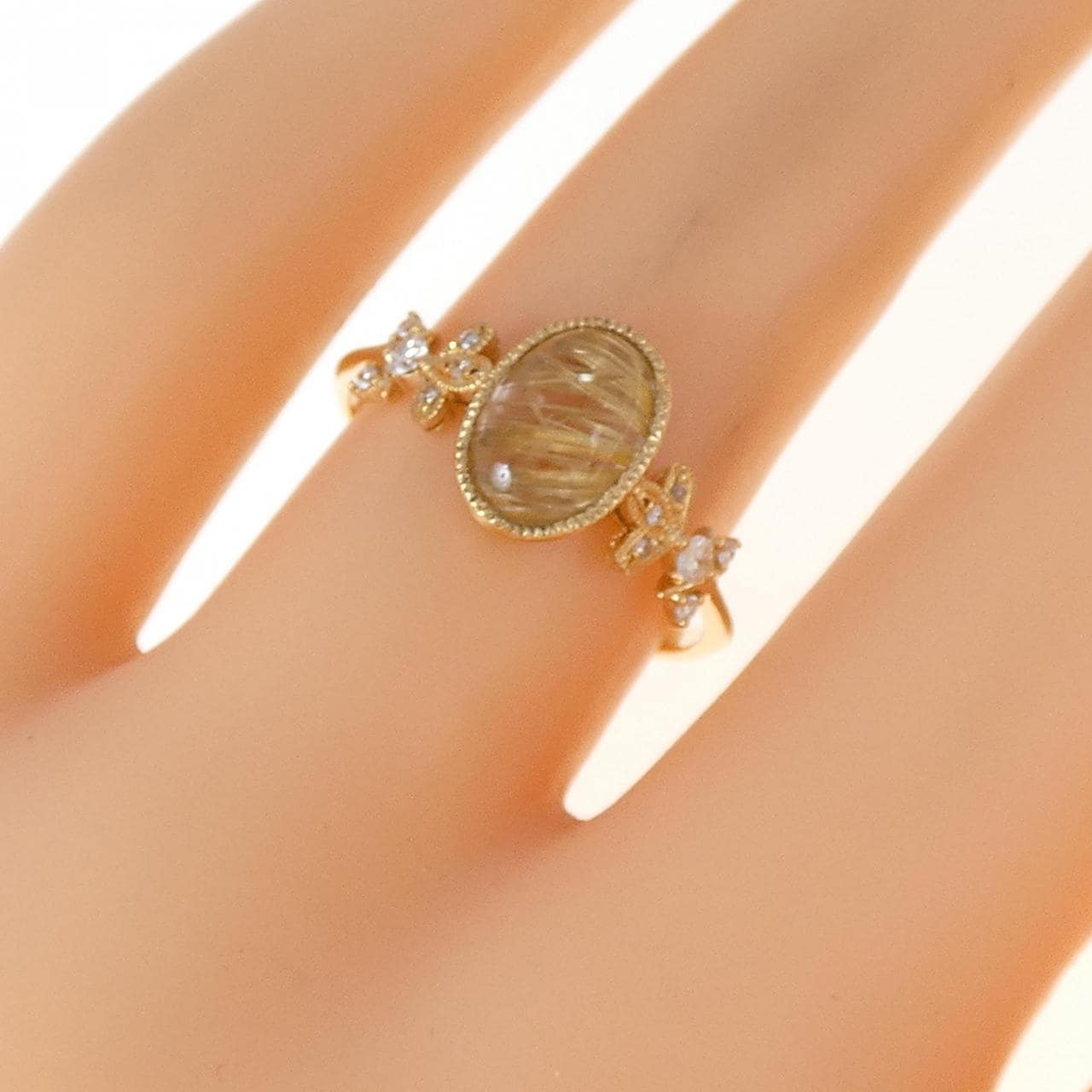 K18YG Quartz Ring
