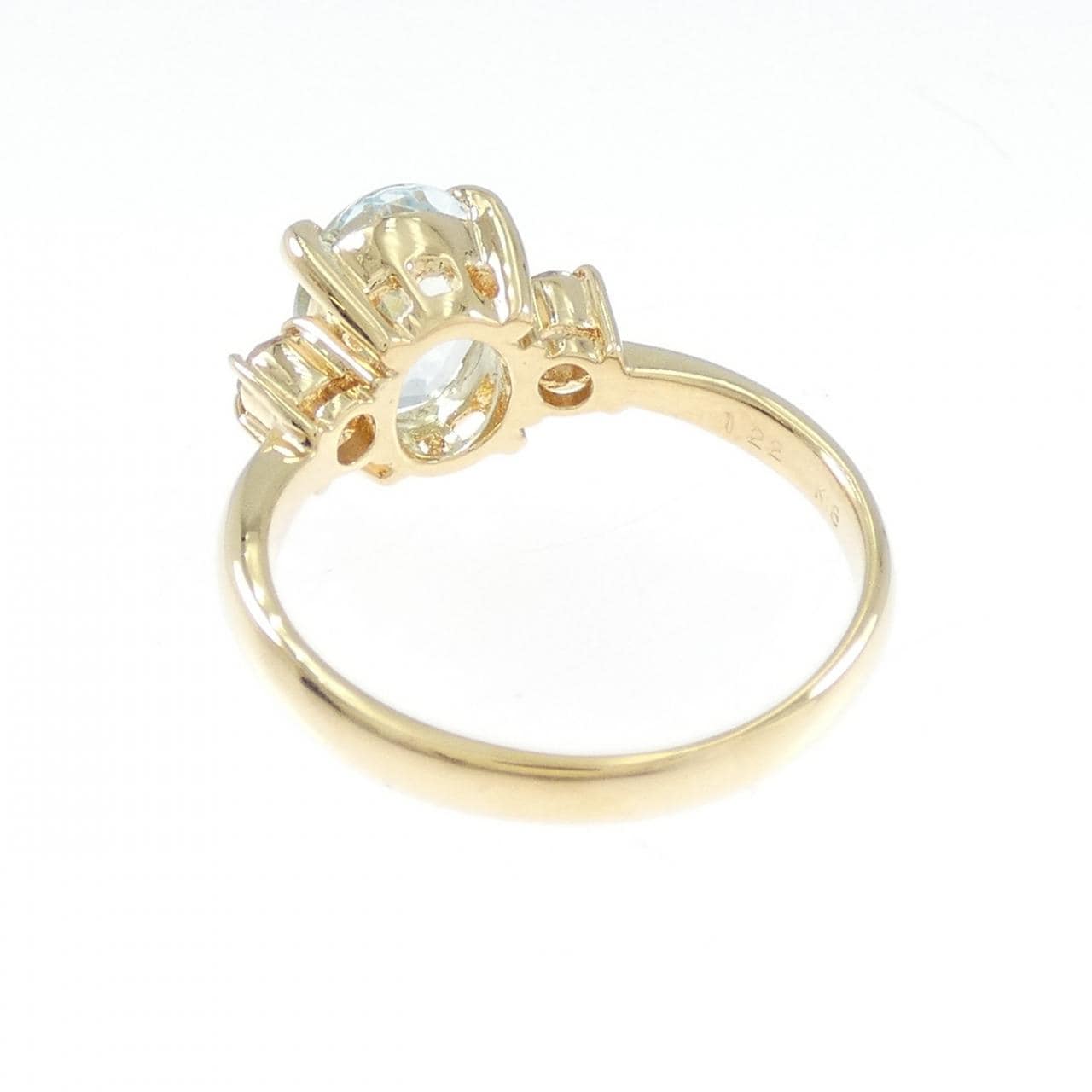K18YG アクアマリン リング 1.22CT