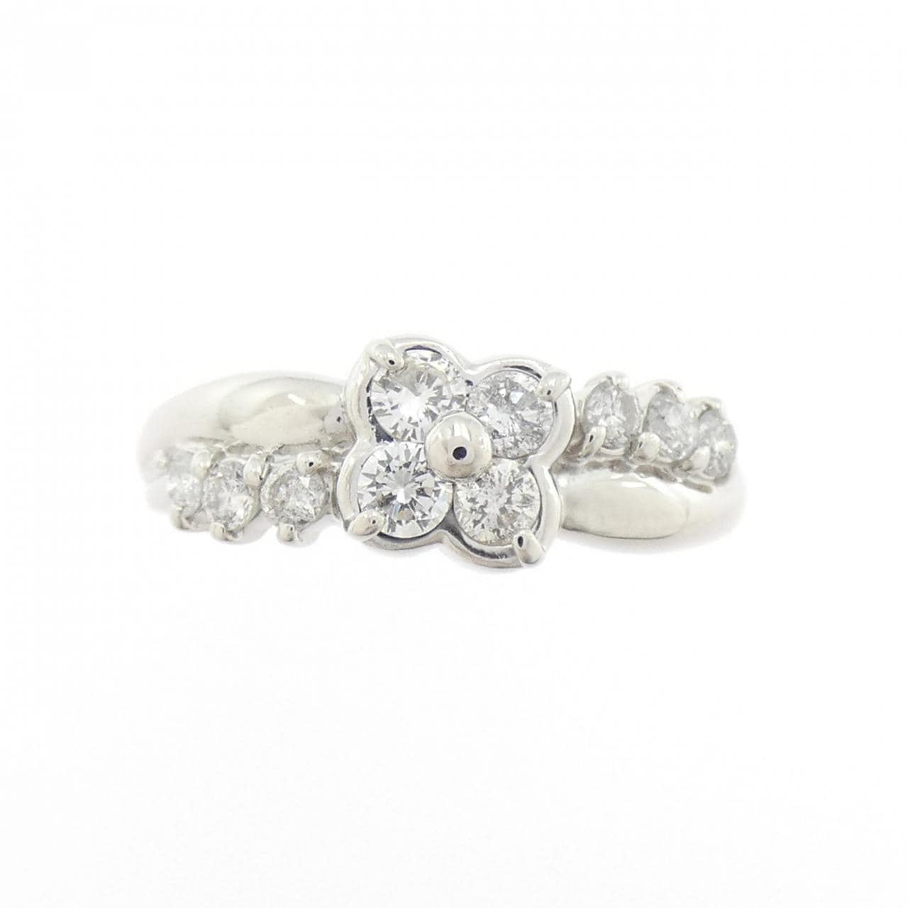 PT900 フラワー ダイヤモンド リング 0.50CT
